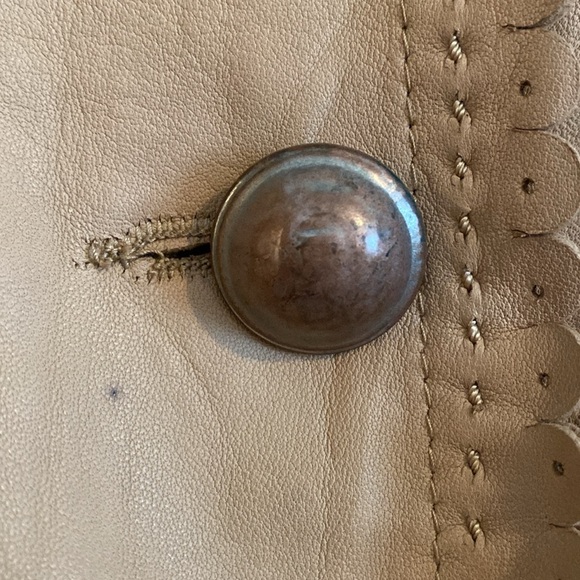 Cache Lamb Leather Blazer vintage sz 6 - Picture 10 of 13